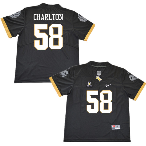 Men #58 Randy Charlton UCF Knights College Football Jerseys Sale-Black